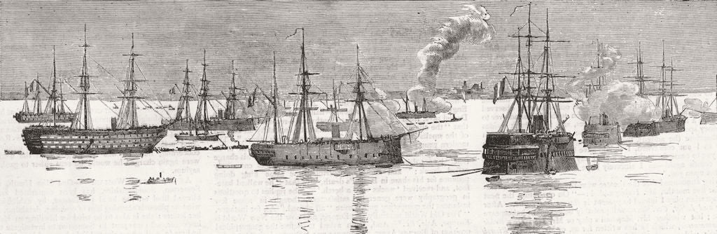 TUNISIA. Tunis. French Shelling of Sfax 1881 old antique vintage print picture
